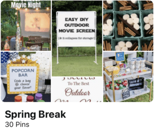 spring break Pinterest board membership toolkit