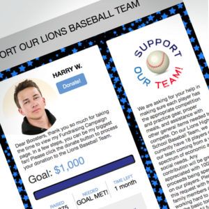 Sports Individual personalized fundraising