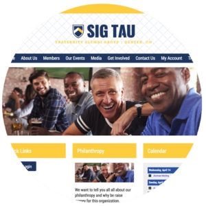 Sorority and Fraternity website design