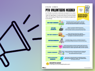 PTA/O Volunteer Recruitment Template